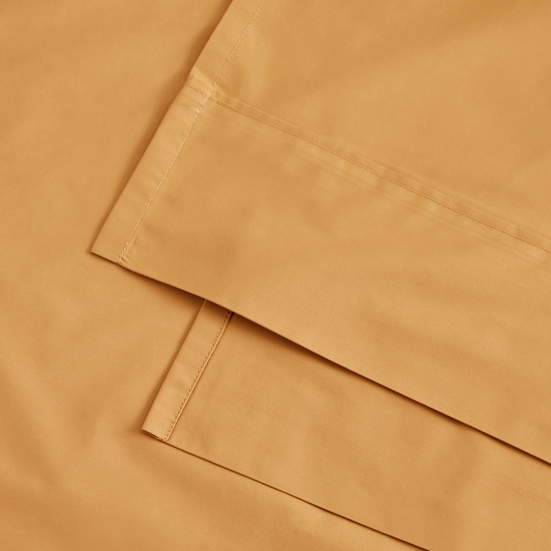 Organic Percale Bedding Set - Clay and Ochre