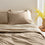 Organic Sateen Bedding Set - Beige and Cream