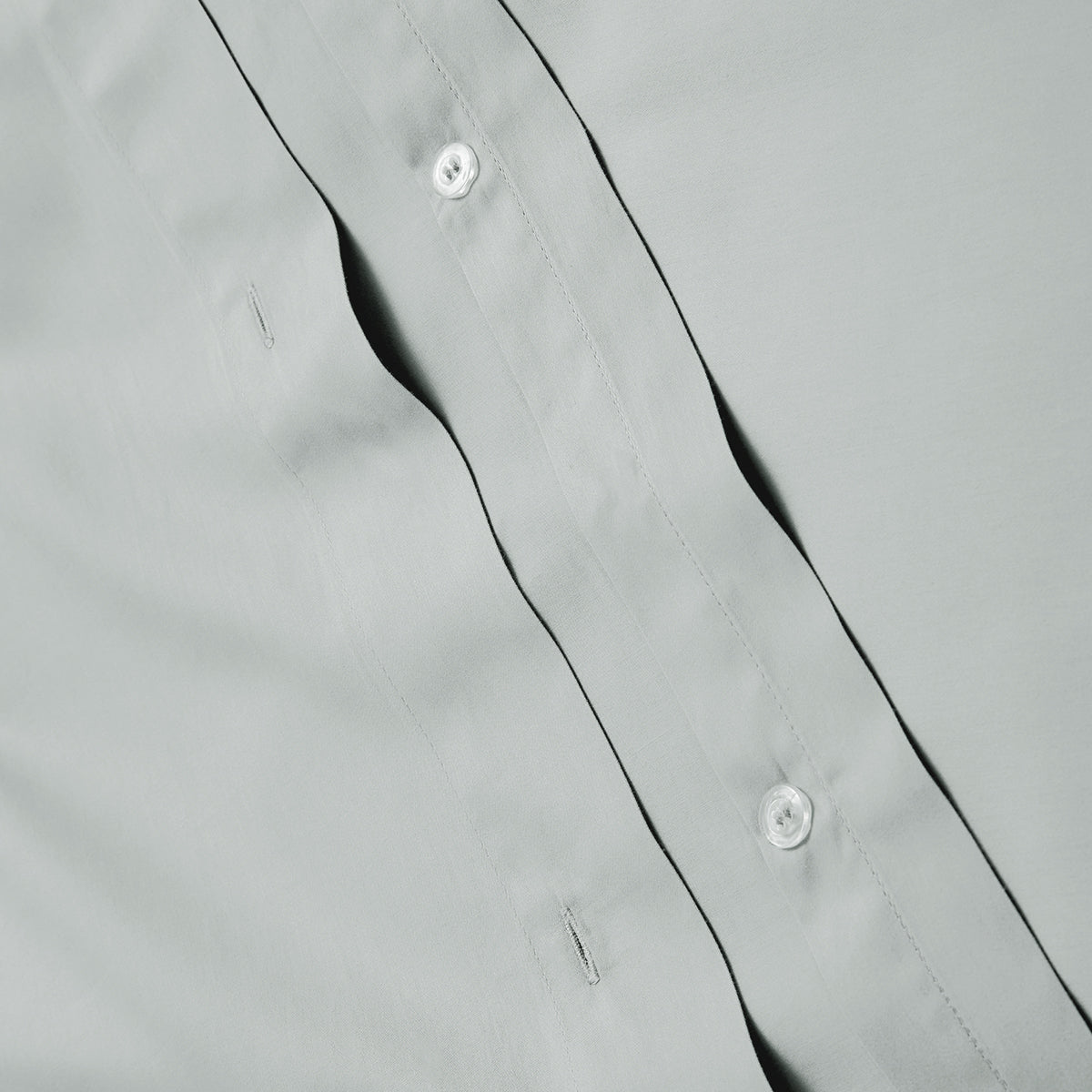 Organic Sateen Bedding Set - Green Mist and White