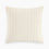 Organic Cotton Ribbed Knit Pillow Cover In Cream