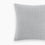 Detail Of Organic Cotton Ribbed Knit Pillow Cover In Light Gray