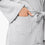 Front Pocket Of Organic Short Lounge Robe In Light Gray