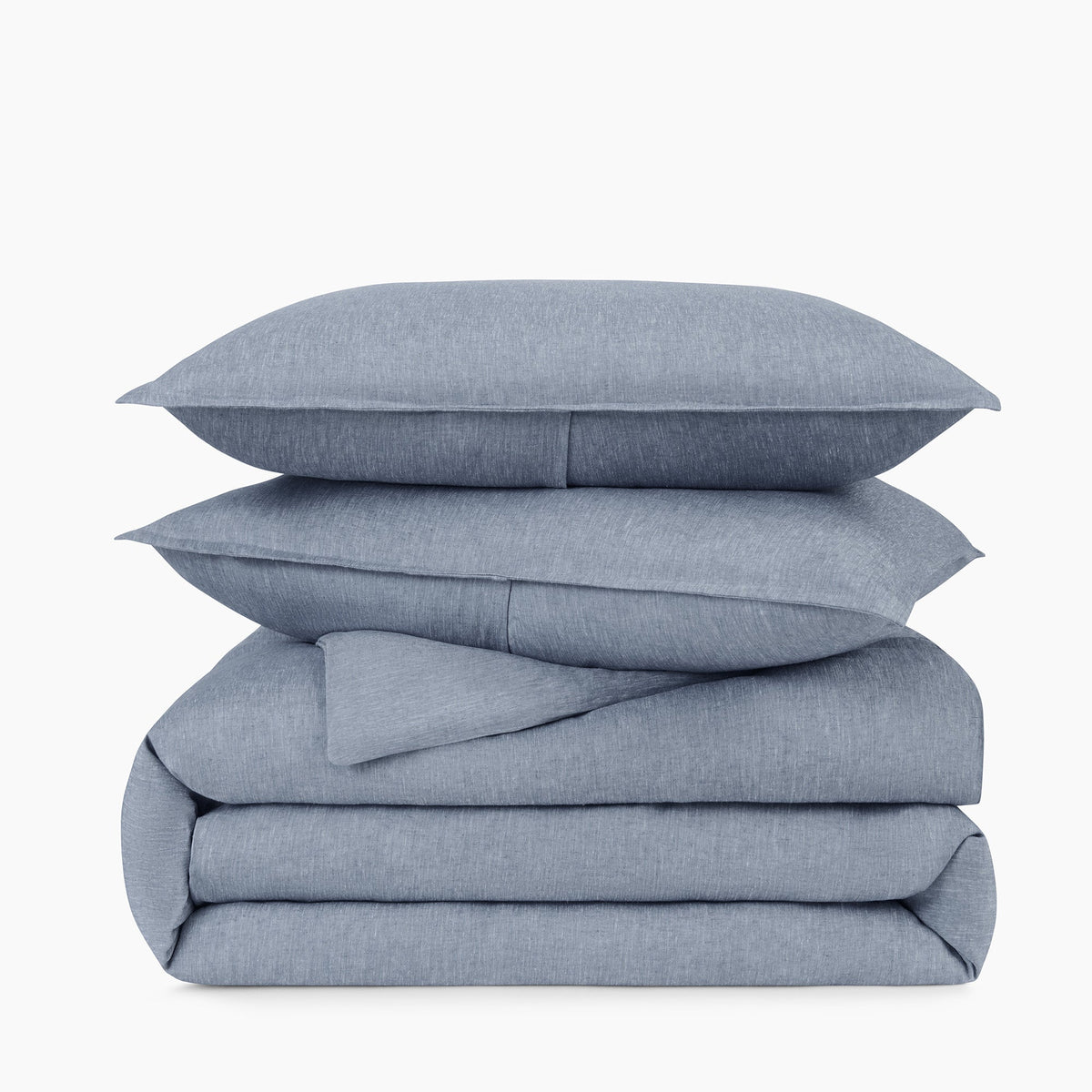 Linen Eucalyptus Duvet Set In Chambray