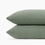 Fabric Detail Of Linen Eucalyptus Pillowcase Set In Forest
