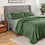 Linen Eucalyptus Pillowcase Set In Forest On Bed