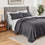 Linen Eucalyptus Pillowcase Set In Glacier On Bed