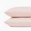 Fabric Detail Of Linen Eucalyptus Pillowcase Set In Rose Dust
