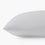 organic cotton crinkle matelasse light gray pillow shams