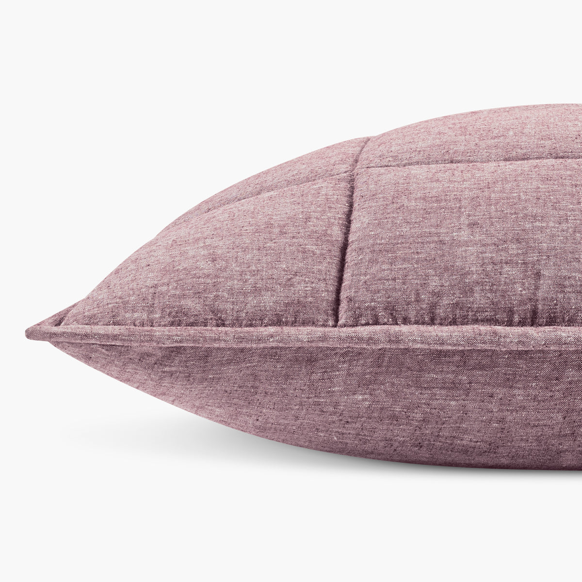 fig purple linen eucalyptus box quilt pillow sham