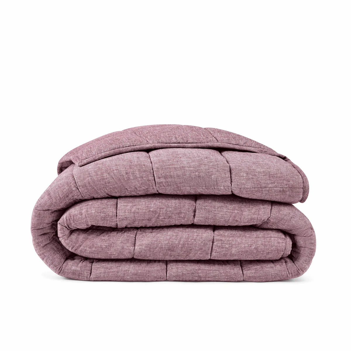 fig purple linen eucalyptus box quilt blanket