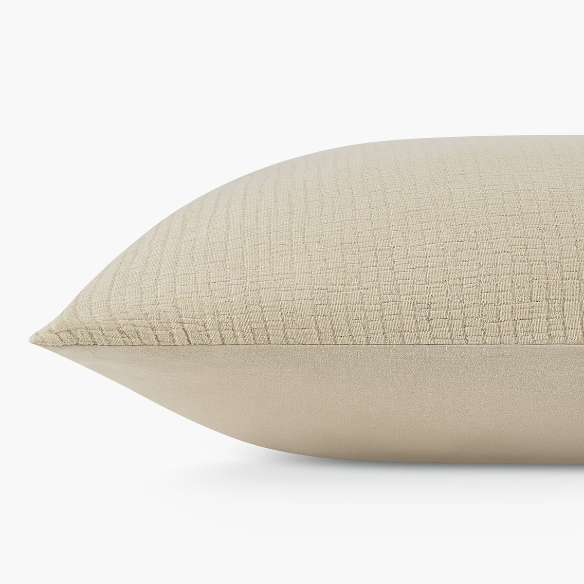 organic cotton crinkle matelasse natural stone pillow shams