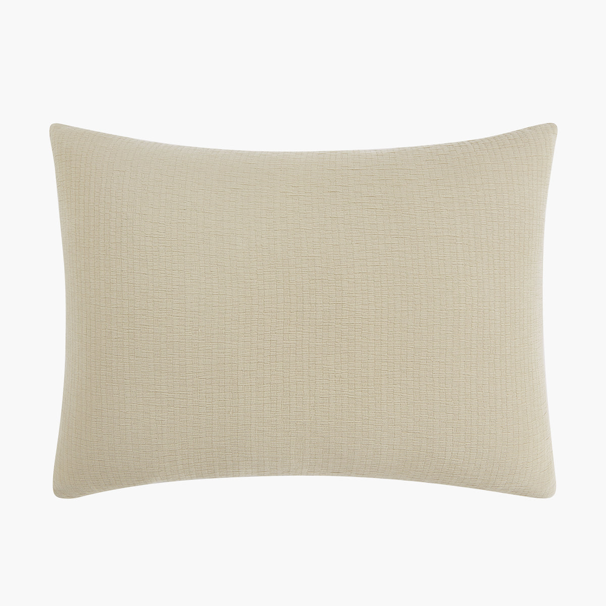 organic cotton crinkle matelasse natural stone pillow shams