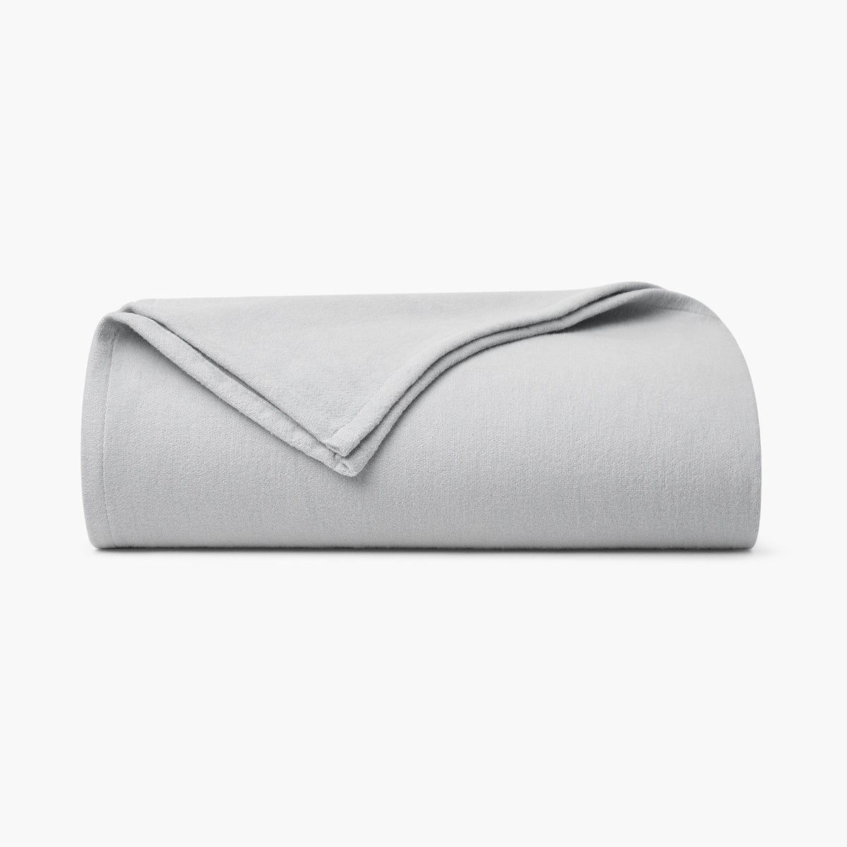 organic brushed cotton blanket pearl gray hero