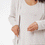 organic cotton lightweight black robe tie detail