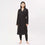 organic cotton lightweight black robe