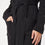 organic cotton lightweight black robe pocket detail
