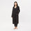 organic cotton lightweight black robe sleep set