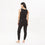 organic cotton black tapered leg joggers loungewear bottoms back
