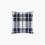 organic cotton wool pillow cover deep blue tartan plaid hero