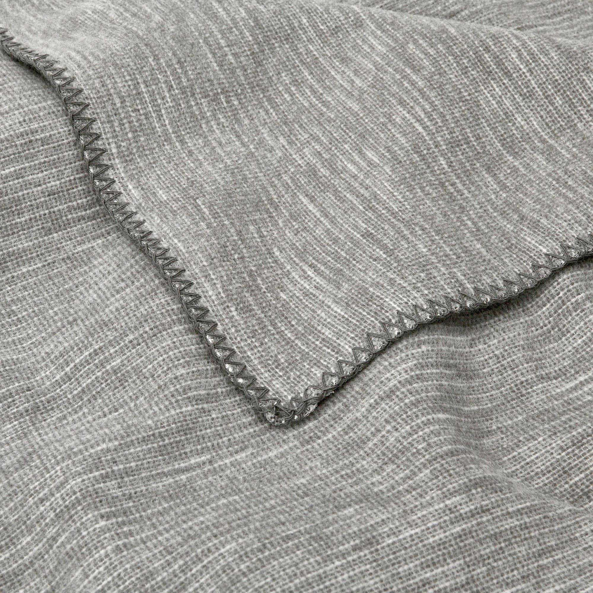 organic cotton wool throw charcoal detail