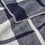 organic cotton wool throw deep blue tartan plaid detail