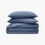 organic crinkle matelasse duvet set ocean stack