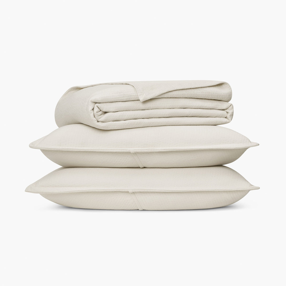 Organic Matelasse Blanket - Vapour