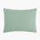 organic cotton crinkle matelasse sage green pillow shams