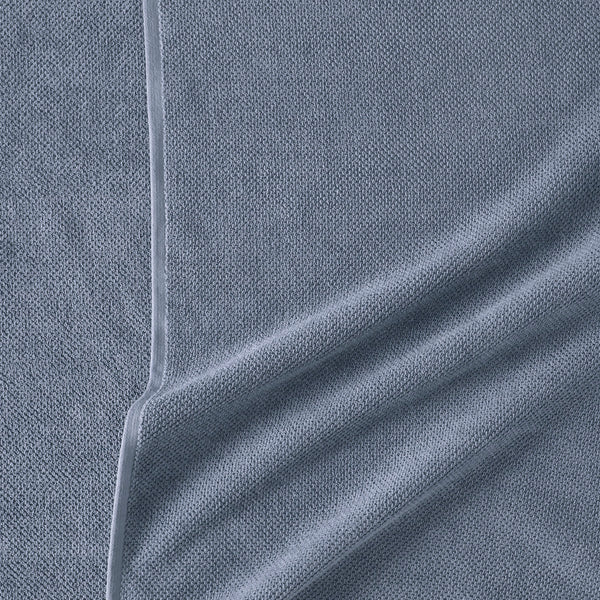 textured organic cotton chambray blue quick dry bath towels