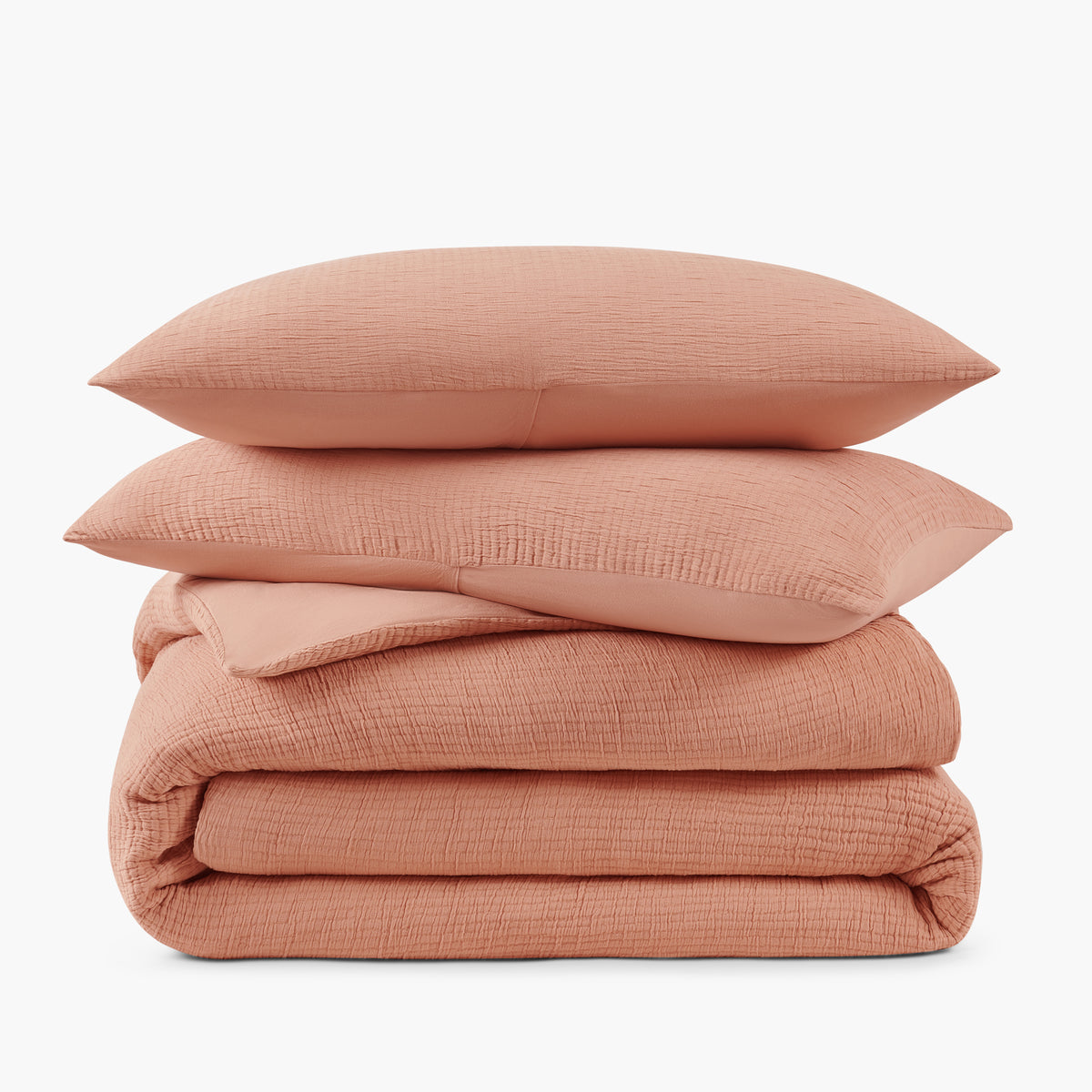 tuscany crinkle duvet shams set organic cotton