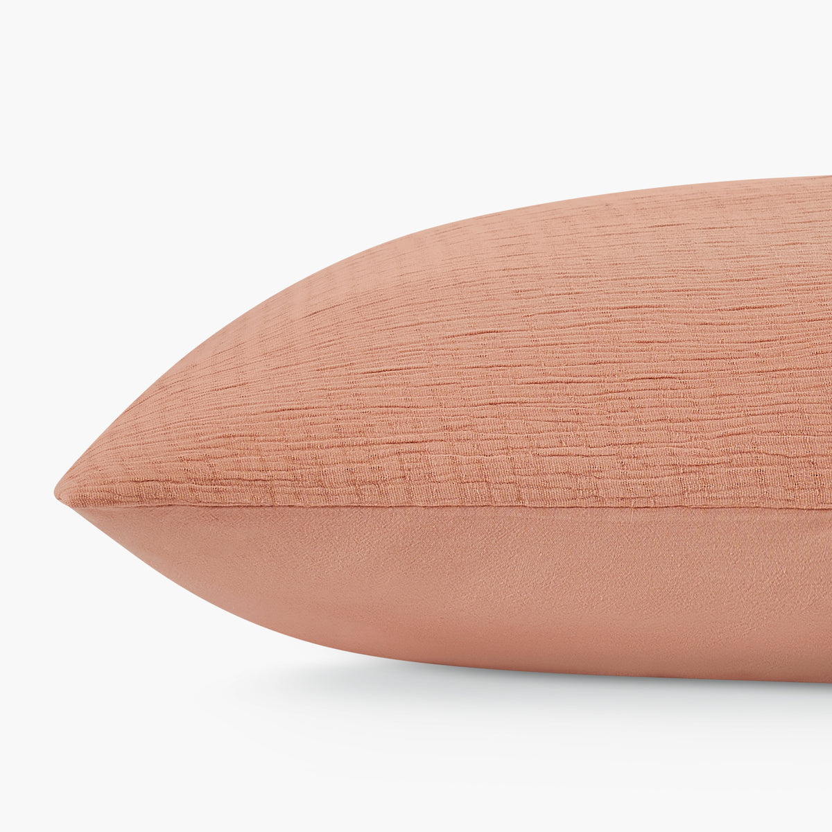 organic cotton crinkle matelasse tuscany orange pillow shams