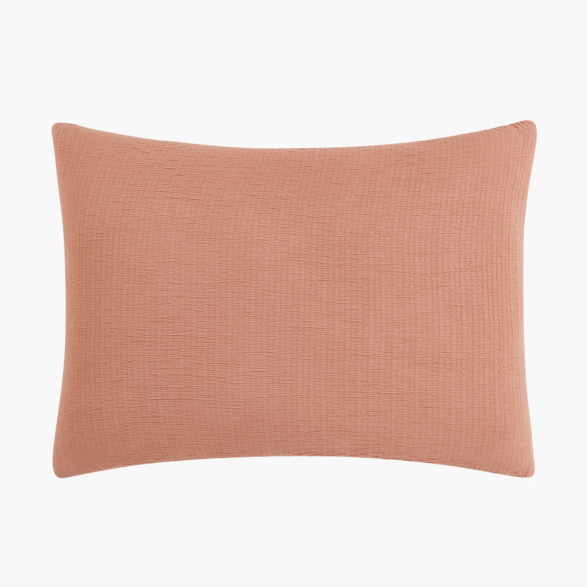 organic cotton crinkle matelasse tuscany orange pillow shams