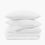 organic cotton crinkle matelasse white duvet cover shams set