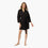 Organic Short Lounge Robe - Black