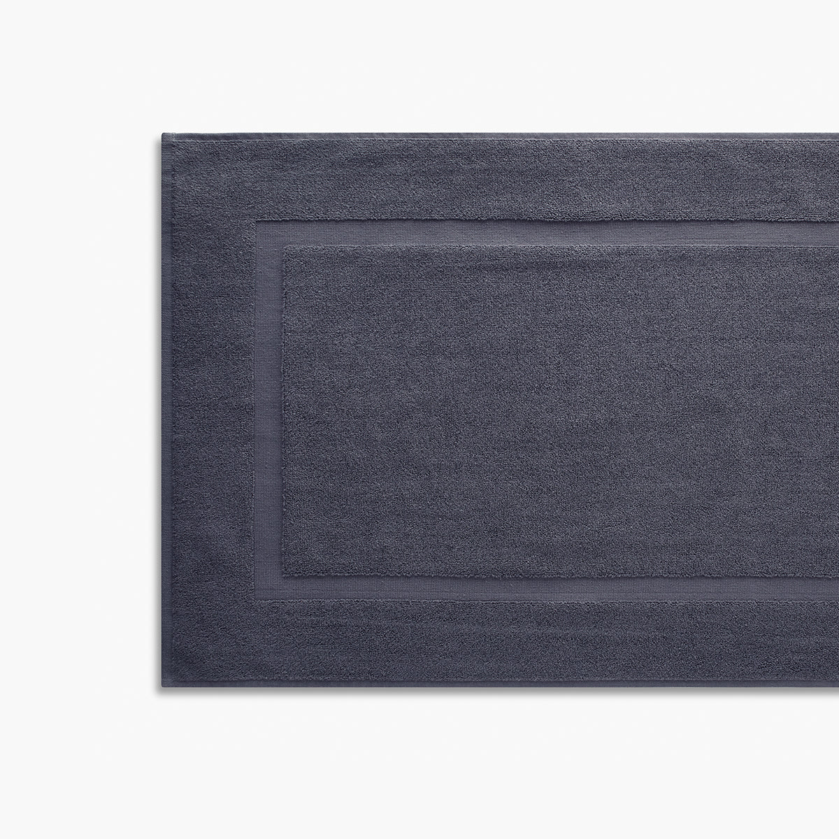 classic charcoal gray organic cotton bath mat