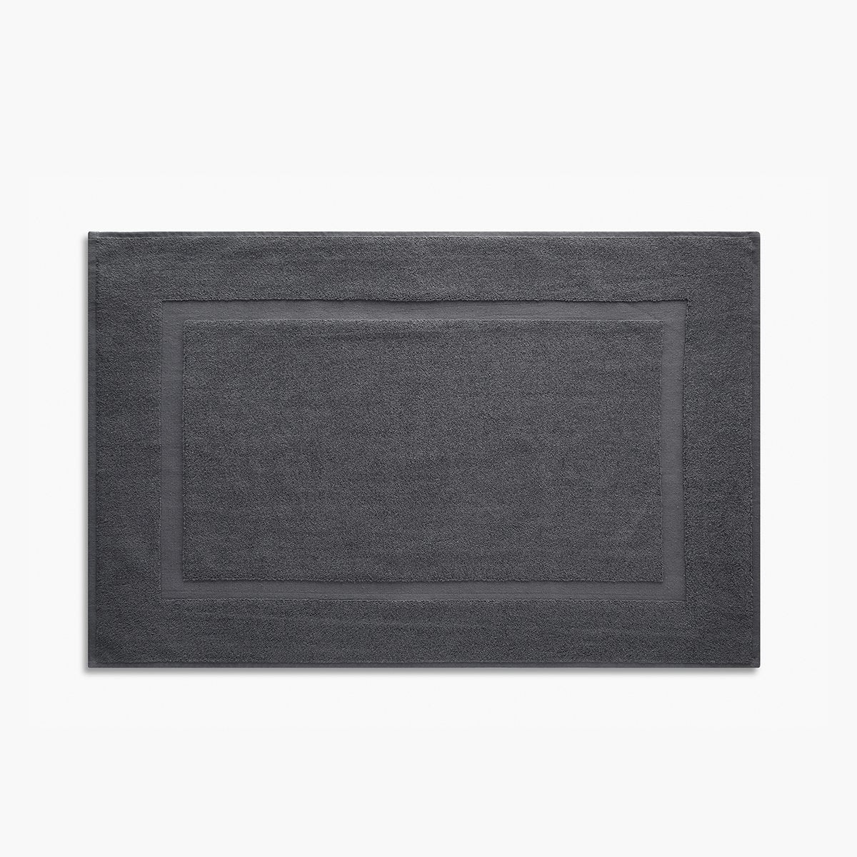 classic charcoal gray organic cotton bath mat