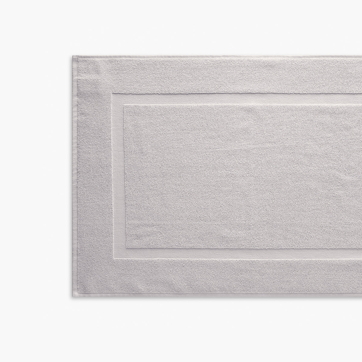 classic silver gray organic cotton bath mat