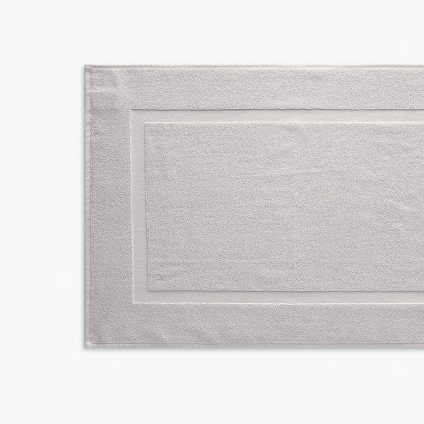 classic silver gray organic cotton bath mat