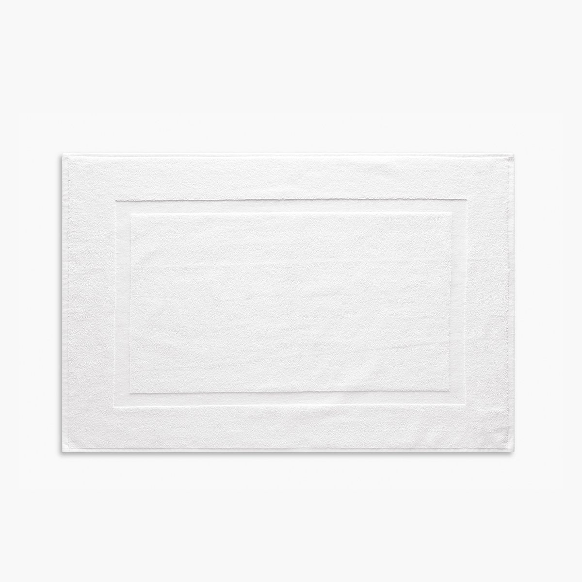 classic white organic cotton bath mat