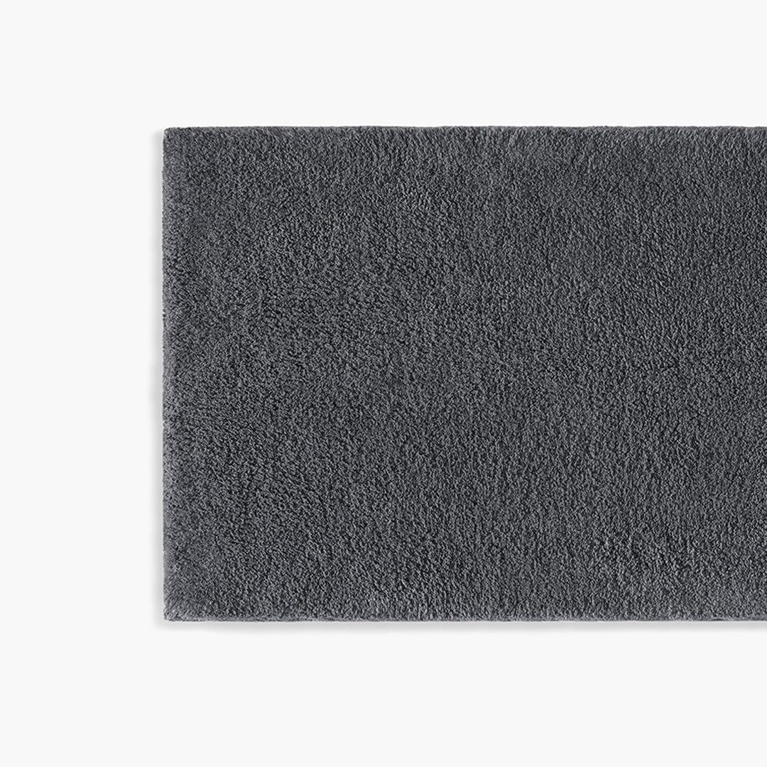 classic charcoal gray organic cotton bath rug