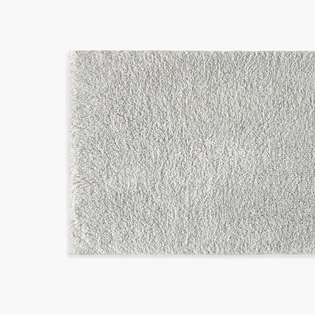 classic silver organic cotton bath rug