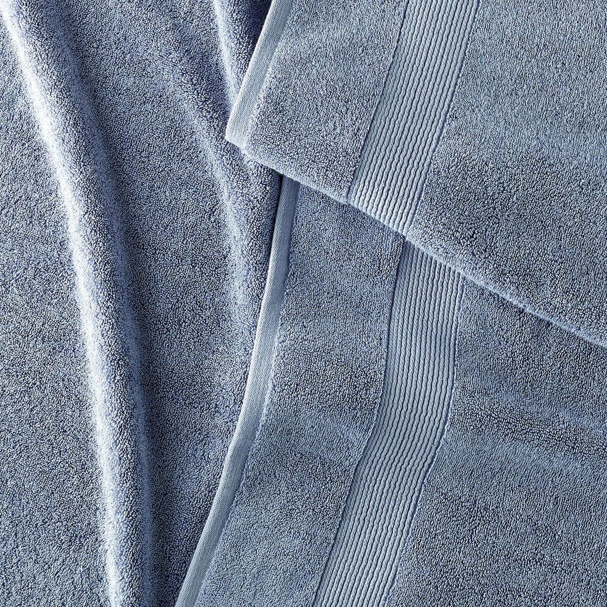 classic chambray blue organic cotton 650 GSM bath towels detail