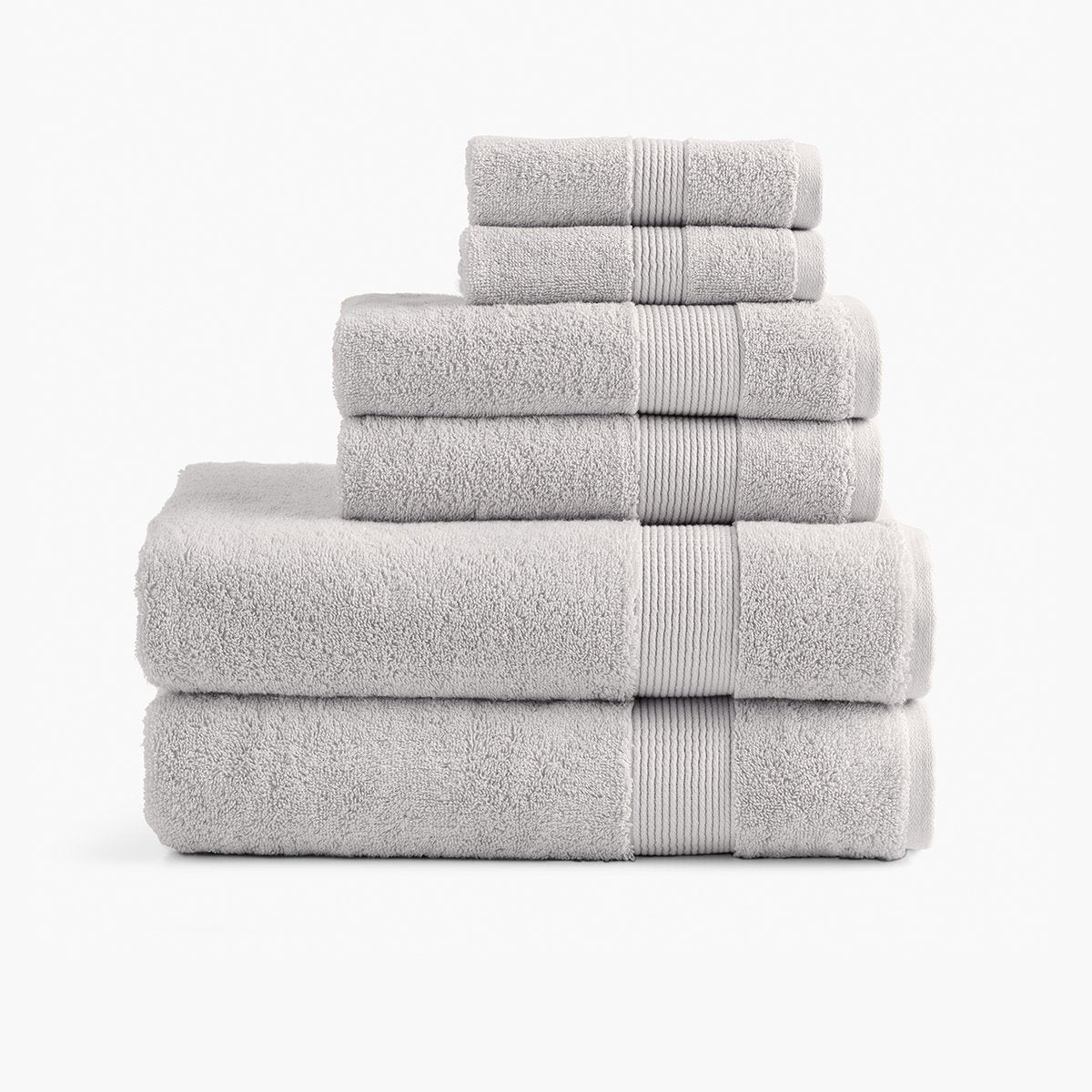 classic silver gray organic cotton 650 GSM bath towels