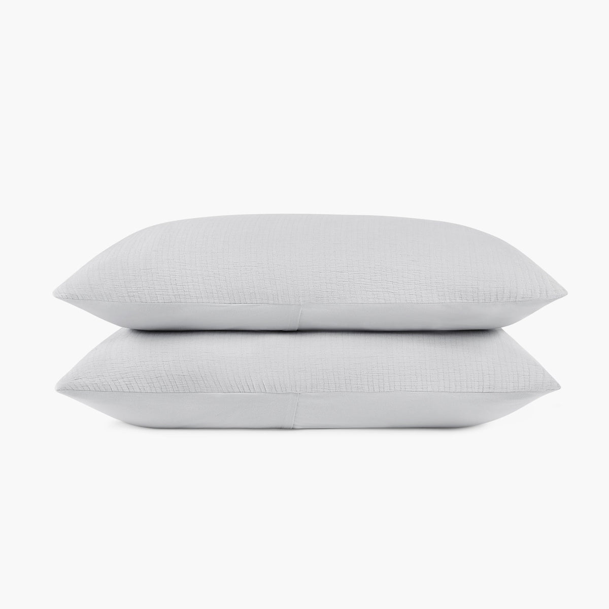 Organic Crinkle Matelasse Sham Set - Light Gray