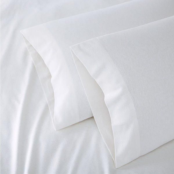 organic cotton bedding white flannel pillowcases