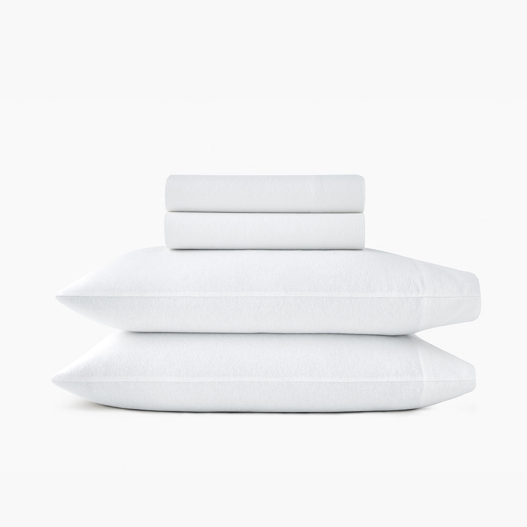 organic cotton bedding white flannel sheets pillowcases set