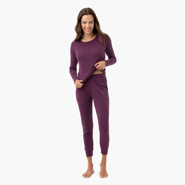 organic long sleeve tee grape
