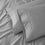 organic cotton percale concrete gray cooling pillowcases set