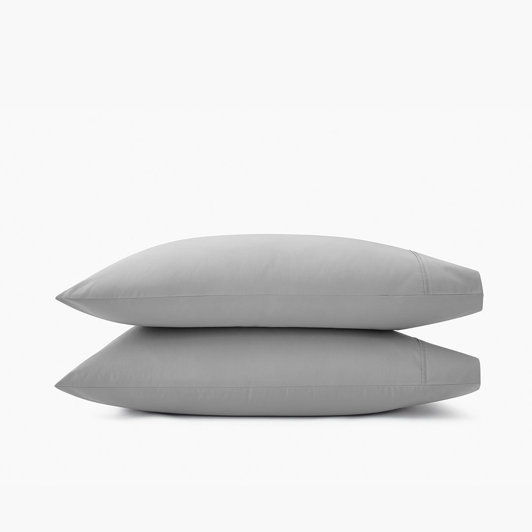 Organic Percale Pillowcase Set - Concrete