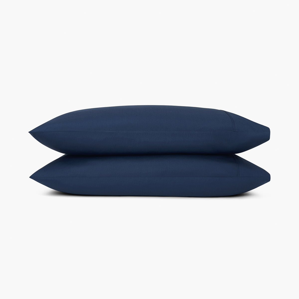 organic cotton percale pillowcase set deep sea blue